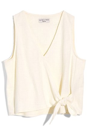 Madewell | Sleeveless Wrap Tie Shirt (Regular & Plus Size) | Nordstrom Rack