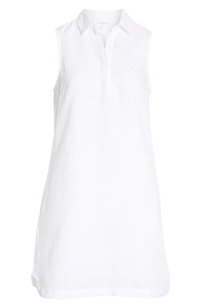 beachlunchlounge Leandrina Polo Collar Linen & Cotton Shift Dress | Nordstrom