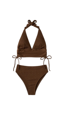 brown swimsuit