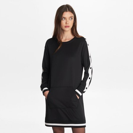 SNEAKER DRESS WITH BUTTON DETAIL - New Arrivals - Apparel - Karl Lagerfeld Paris - Karl Lagerfeld Paris