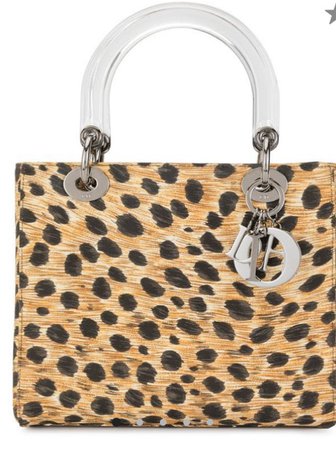 Christian Dior Lady Dior cheetah print bag