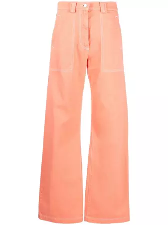 MSGM high-waisted wide-leg Jeans