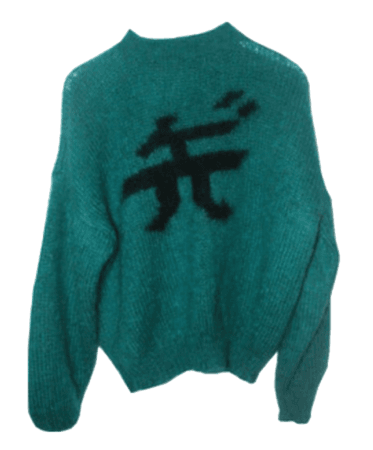 japanese character sweater