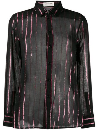 Yves Saint Laurent Velvet Sheer Shirt Menswear