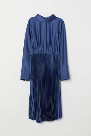 Pleated Dress - Blue