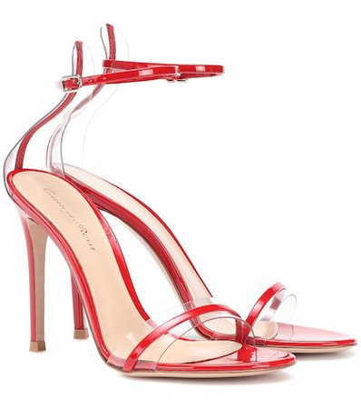 G-string patent leather sandals