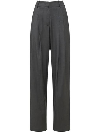 The Frankie Shop Gelso high rise pleated woven wide pants