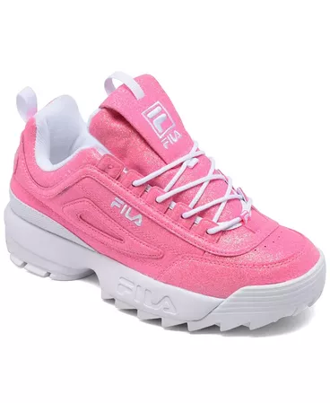 Fila Big Girls Disruptor 2 Glimmer Casual Sneakers from Finish Line & Reviews - Finish Line Kids' Shoes - Kids - Macy's