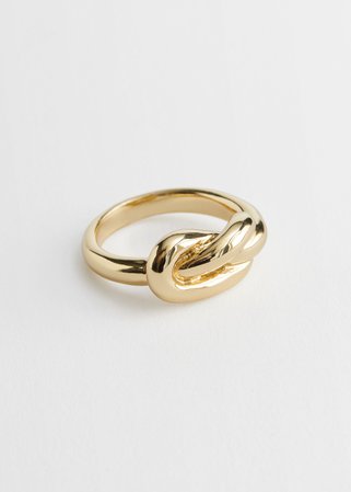 Twisted Pendant Ring - Gold - Rings - & Other Stories