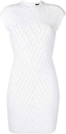 ribbed knit fitted dress
