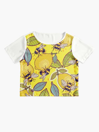 "Yellow lemon and bee garden." T-shirt by smalldrawing | Redbubble