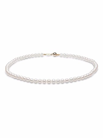 Yoko London 18kt Yellow Gold Classic 6mm Freshwater Pearl Necklace