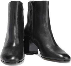 Keyla Glossed-leather Ankle Boots