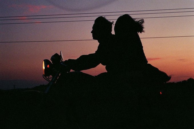 motorcycle couple