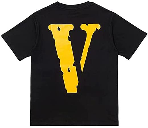 V-Lone X Python Shirts Tide Hip Hop Print T Shirt Classic Friends Big Yellow V Cotton Short Sleeve Loose T-Shirt | Amazon.com