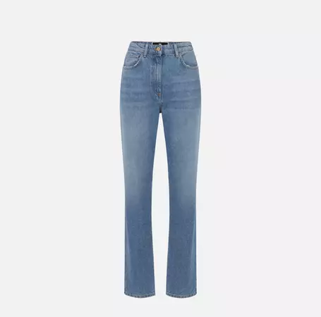 Straight leg jeans with embroidery | Elisabetta Franchi