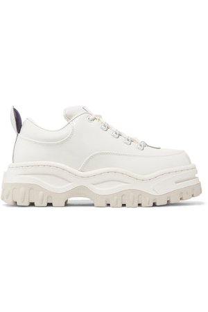 Eytys | Angel glossed-leather platform sneakers | NET-A-PORTER.COM
