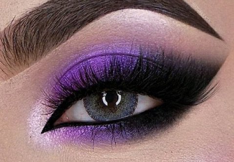 Purple/Black Eye Makeup