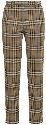 Checked Jacquard Tapered Pants
