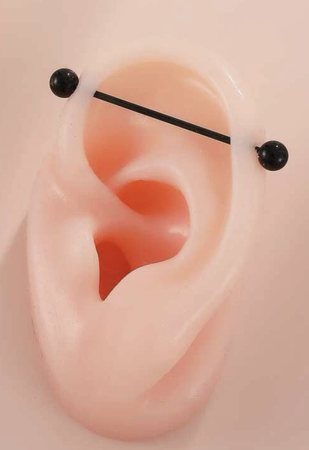 shein black industrial earring