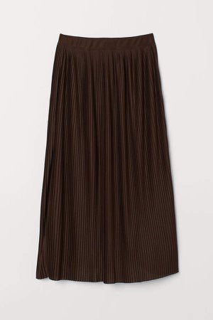 Pleated Skirt - Brown