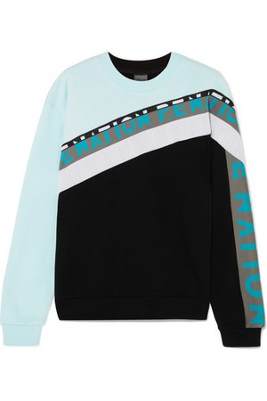 P.E NATION | Double Block paneled cotton-jersey sweatshirt | NET-A-PORTER.COM