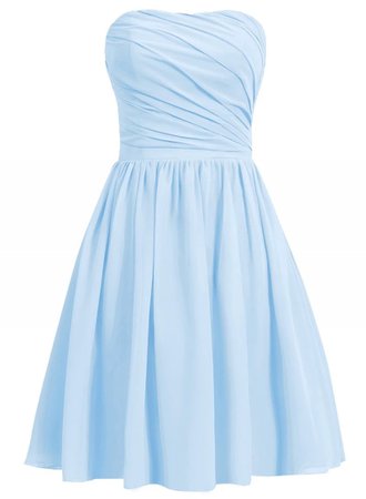 JAEDEN Light Sky Blue Bridesmaid Dresses Strapless Maid of Honor Gowns Vestido de Casamento Curto Knee Length 2017 AE051|maid of honor gown|maid of honorblue bridesmaid dress - AliExpress
