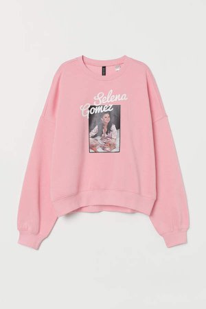 Printed Sweatshirt - Pink