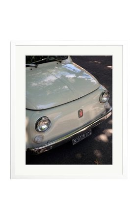 Large Fiat 500 Targa Roma Framed Photography Print By Sonic Editions | Moda Operandi