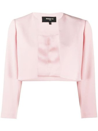 Pink Paule Ka Cropped Round Neck Jacket | Farfetch.com