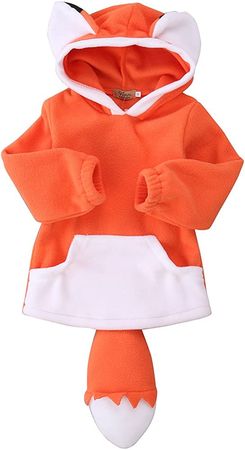 Amazon.com: DCUTERQ Baby Boys Girls Cute Fox Hooded Pullover Sweatshirt Cartoon Hoodie Coat Outwear Jacket Orange 0-1T: Clothing, Shoes & Jewelry
