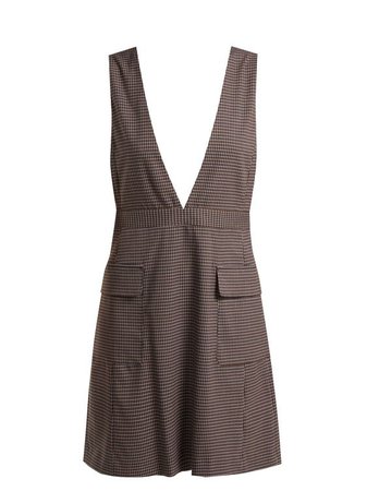 Checked crepe pinafore dress | See By Chloé | MATCHESFASHION.COM