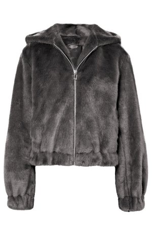 Helmut Lang | Hooded faux fur bomber jacket | NET-A-PORTER.COM