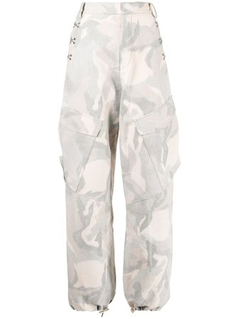 Dion Lee Ikat camouflage-print cargo trousers