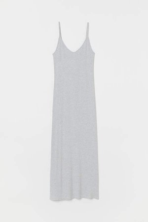 Ribbed Dress - Gray