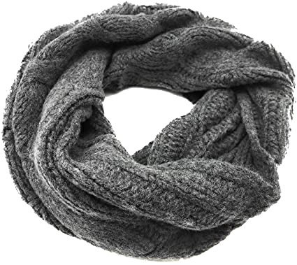 Grey knit scarf