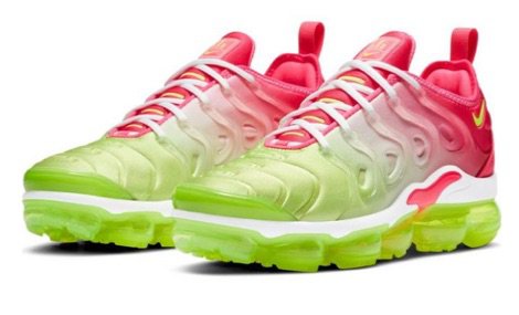 pink and lime green air max plus