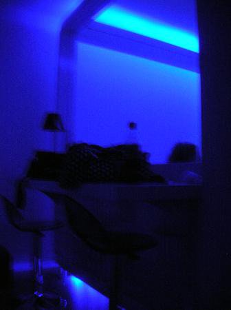 blue lights room