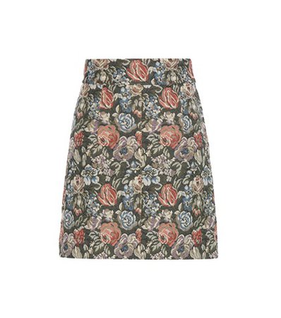 Printed jacquard skirt