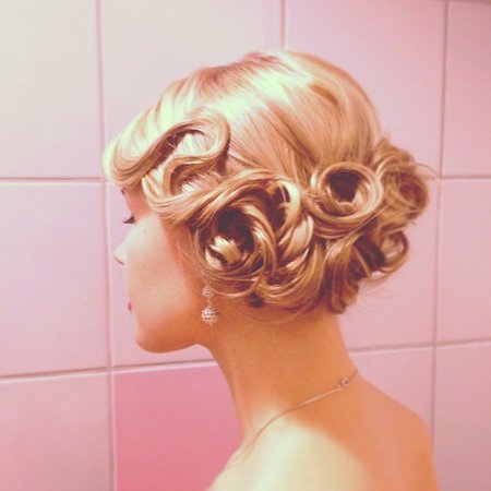 Ribbons and Braids — #hair #hairstyle #blond #blonde #updo #party...