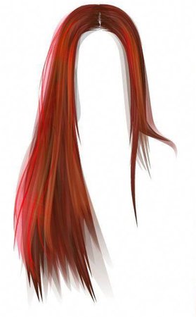 red straight hair