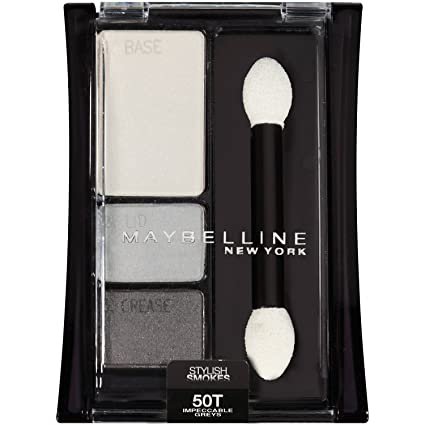 Amazon.com: Maybelline New York Expert Wear Eyeshadow Trios, 50 Impeccable Grays, 0.13 ounces : Beauty & Personal Care