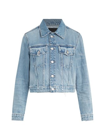 Shop Hudson Jeans Cropped Denim Trucker Jacket | Saks Fifth Avenue