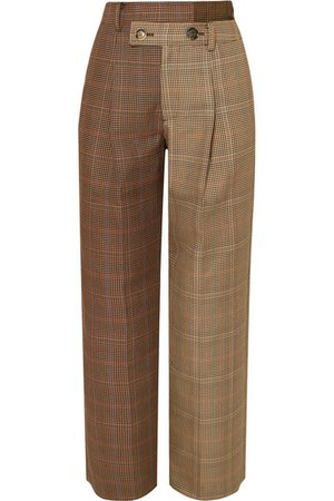 Andersson Bell | Fifty Fifty asymmetric checked wool-blend tweed straight-leg pants | NET-A-PORTER.COM