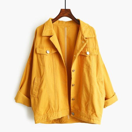 yellow denim jacket - Google Search