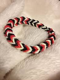 rubber band bracelets black and red - Google Search