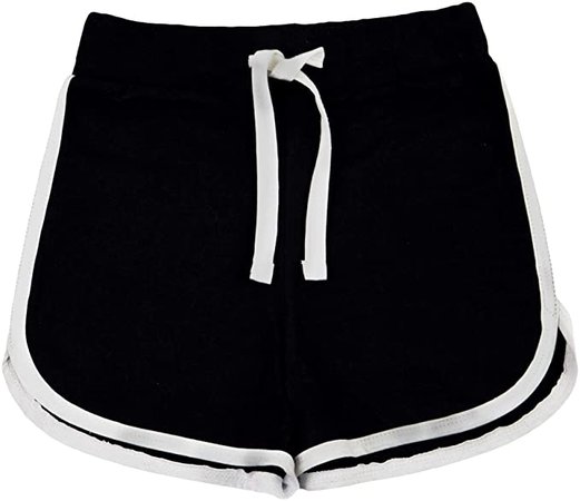 Amazon.com: Kids Girls Shorts 100% Cotton Dance Gym Sports Black Summer Hot Short Pant 5-13Y: Clothing