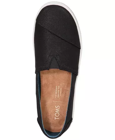TOMS Women's Avalon Slip On Sneakers & Reviews - Athletic Shoes & Sneakers - Shoes - Macy's black