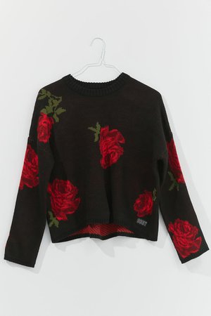 OBEY Rhyme Rose Crew Neck Sweater | Urban Outfitters