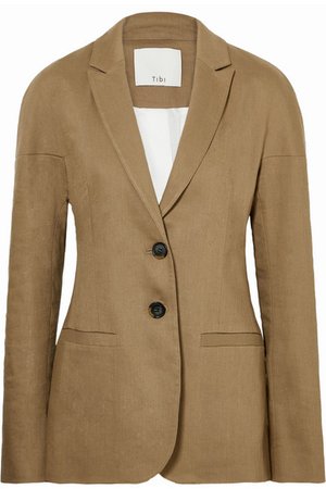 Tibi | Linen-blend twill blazer | NET-A-PORTER.COM